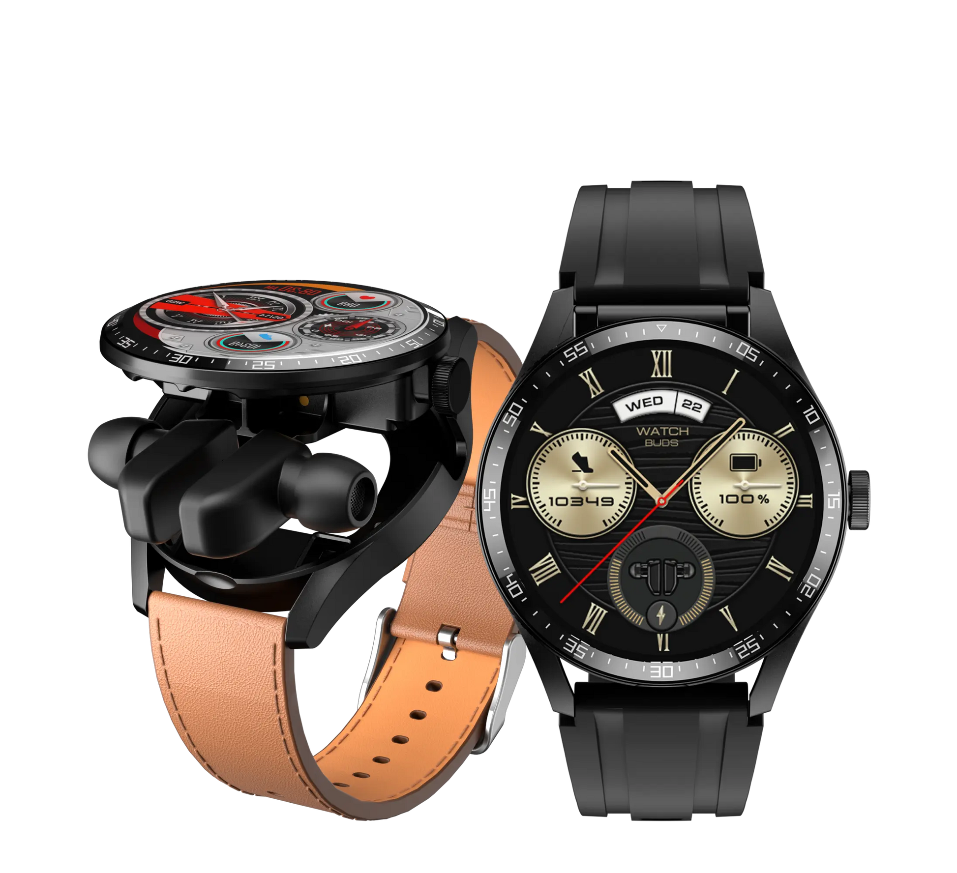 PowerBand GT5™ – 2-in-1 Smartwatch with Wireless Earbuds | Fitness & Music Combo